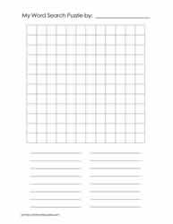 12 x 12 Blank Word Search